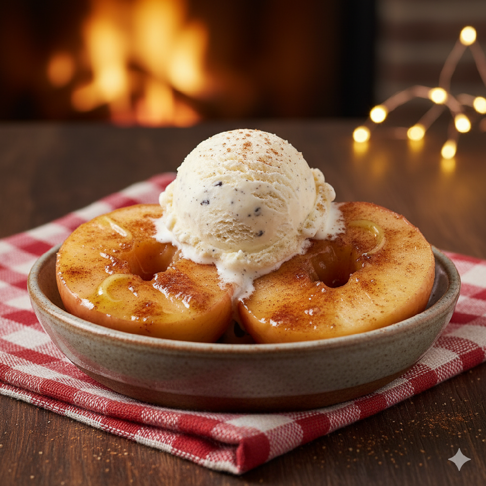 Microwave Baked Cinnamon Apples